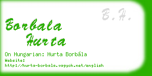 borbala hurta business card